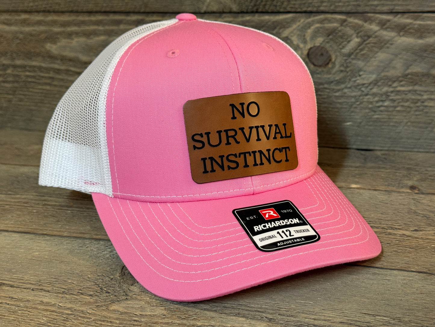 NO SURVIVAL INSTINCT - Bachelorette Party Custom Hats - Ditch the Sashes!