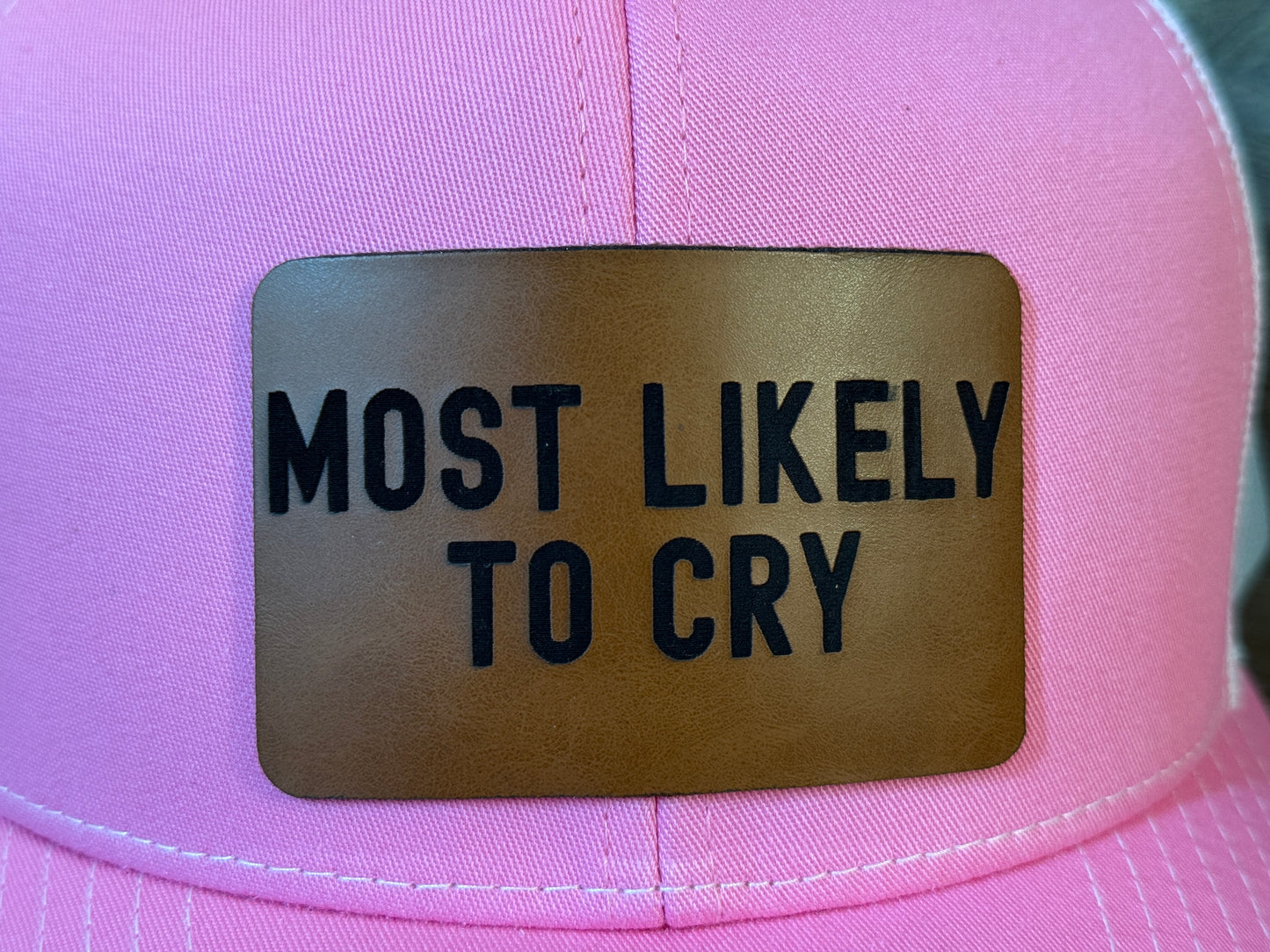 MOST LIKELY TO CRY - Bachelorette Party Custom Hats - Ditch the Sashes!