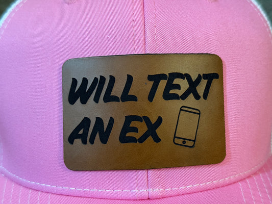 WILL TEXT AN EX - Bachelorette Party Custom Hats - Ditch the Sashes!