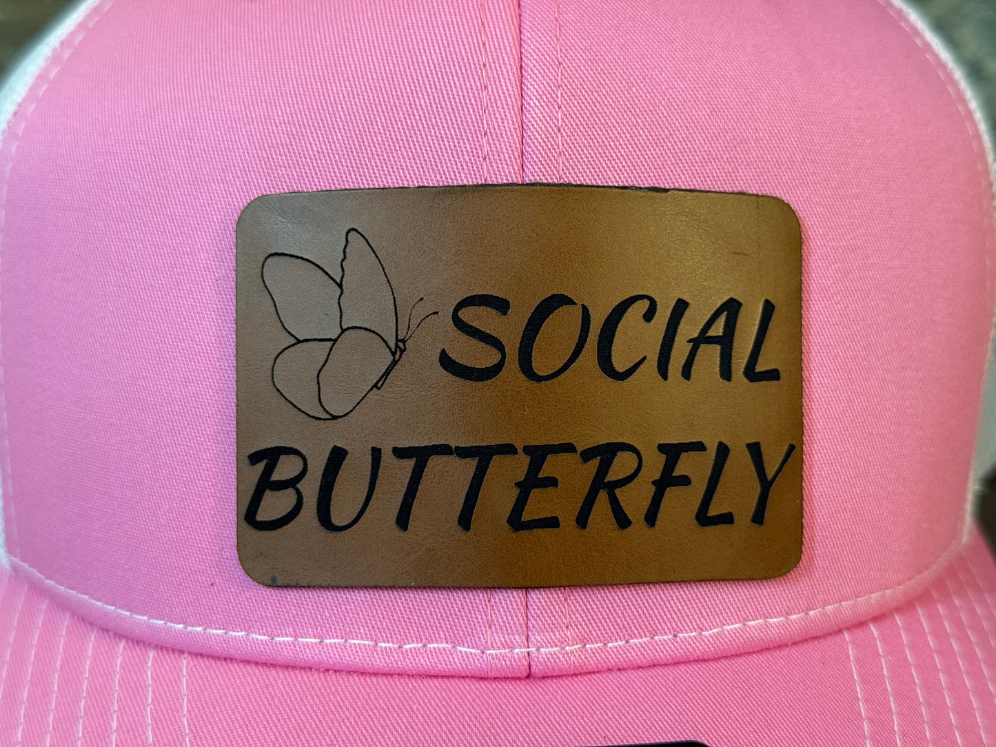 SOCIAL BUTTERFLY - Bachelorette Party Custom Hats - Ditch the Sashes!