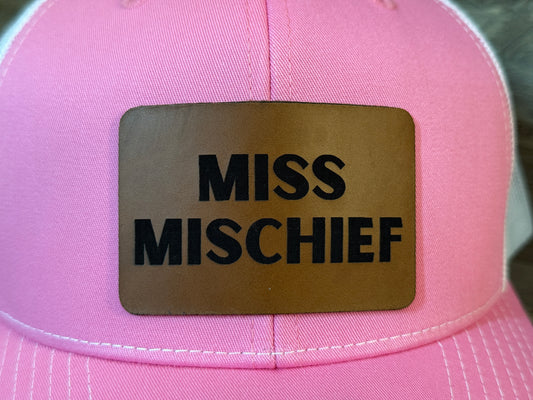 MISS MISCHIEF - Bachelorette Party Custom Hats - Ditch the Sashes!