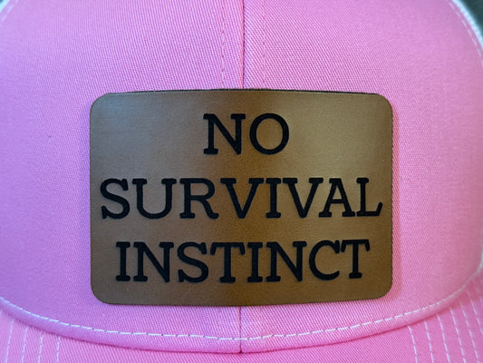 NO SURVIVAL INSTINCT - Bachelorette Party Custom Hats - Ditch the Sashes!