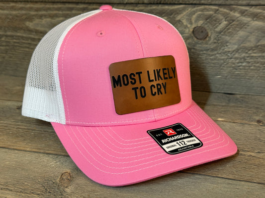 MOST LIKELY TO CRY - Bachelorette Party Custom Hats - Ditch the Sashes!