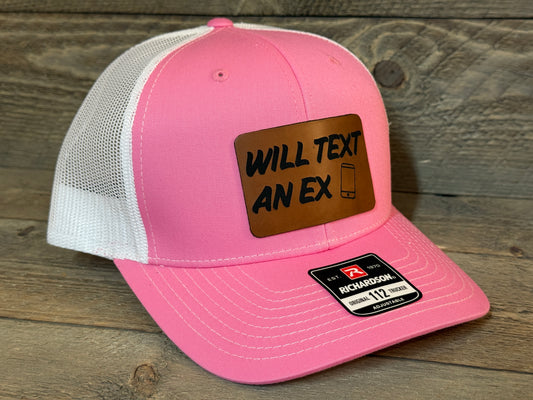 WILL TEXT AN EX - Bachelorette Party Custom Hats - Ditch the Sashes!