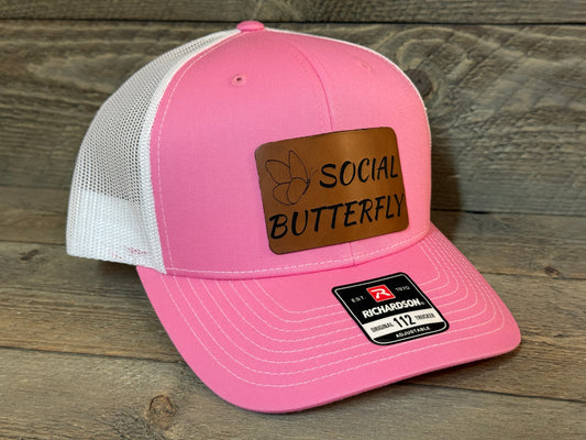 SOCIAL BUTTERFLY - Bachelorette Party Custom Hats - Ditch the Sashes!