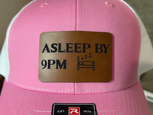 ASLEEP BY 9PM - Bachelorette Party Custom Hats - Ditch the Sashes!